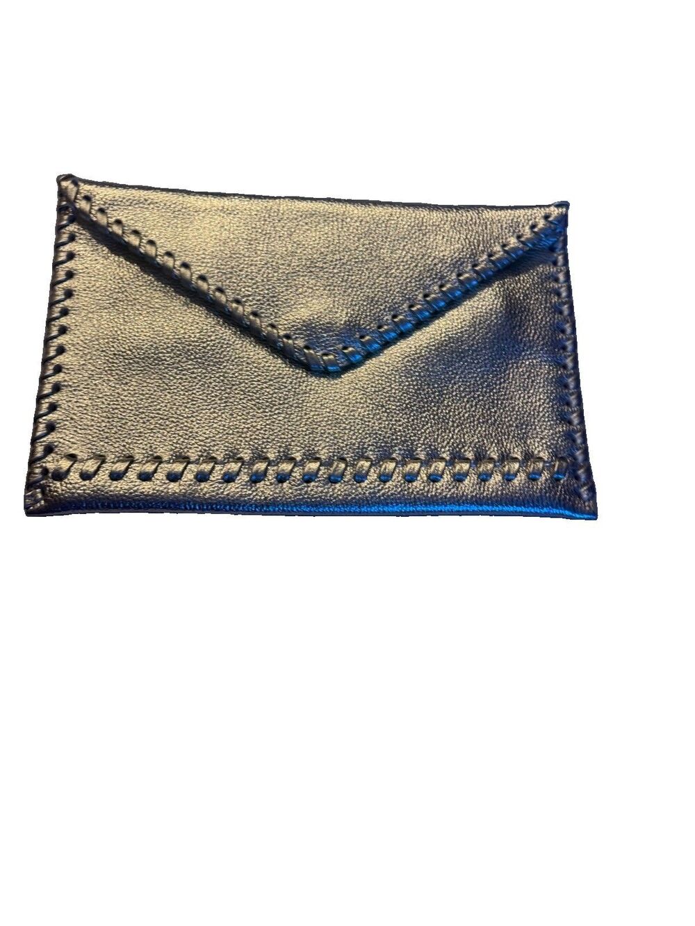 Laggo Polka Envelope Clutch Bag Purse Womens Gold Leather Rectangle